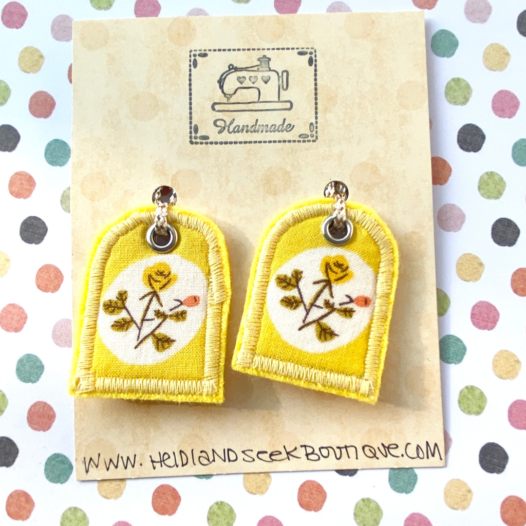 Yellow Flower Earrings
