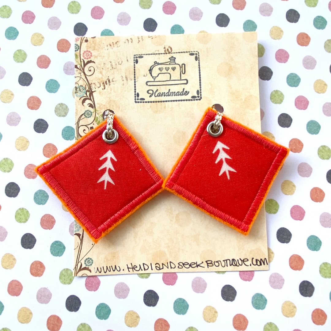 Fall Earrings in Red