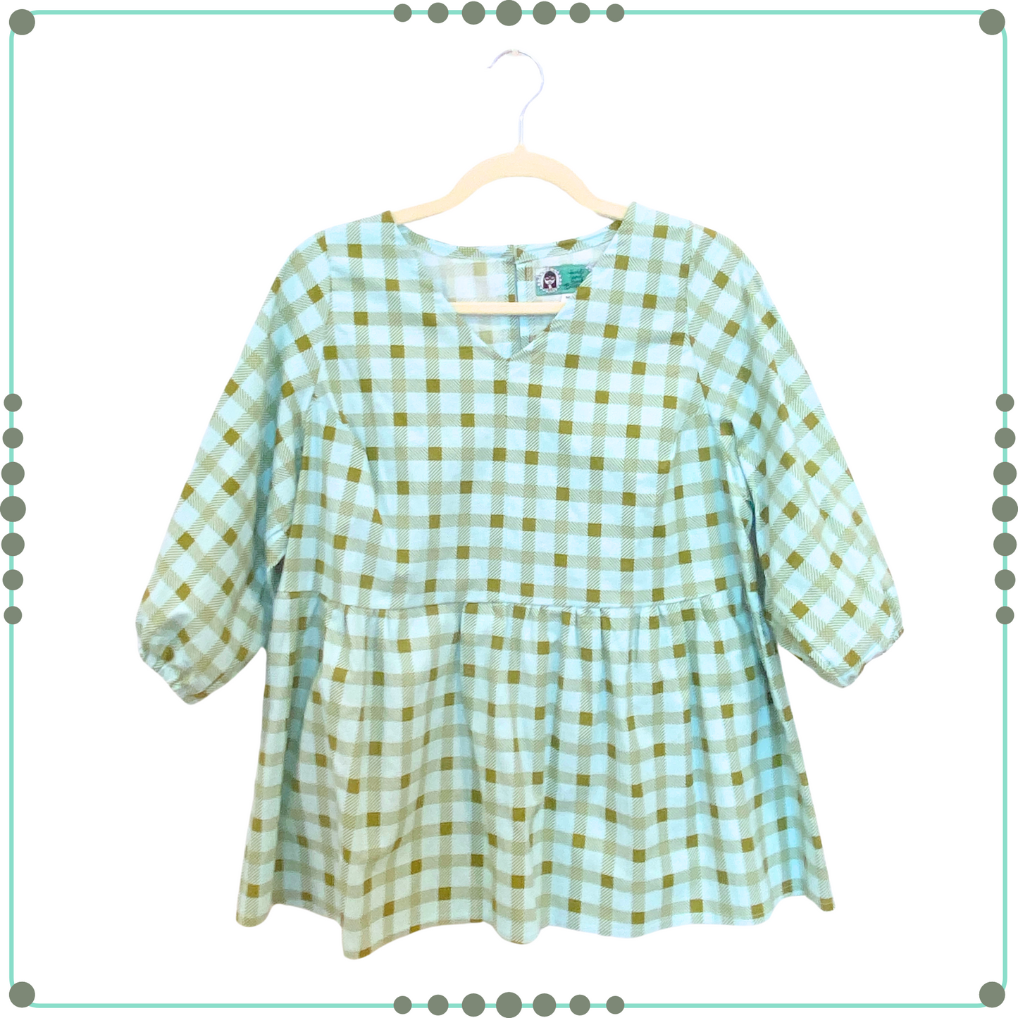 Custom V-Neck 3/4 Sleeve Blouse