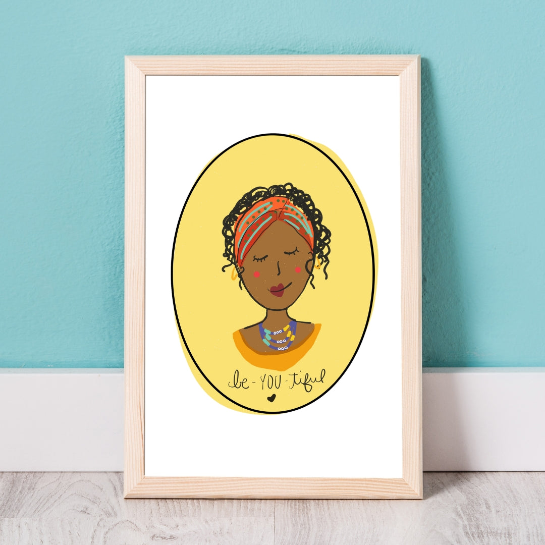 Art Print - You Are BeYOUtiful - Yellow