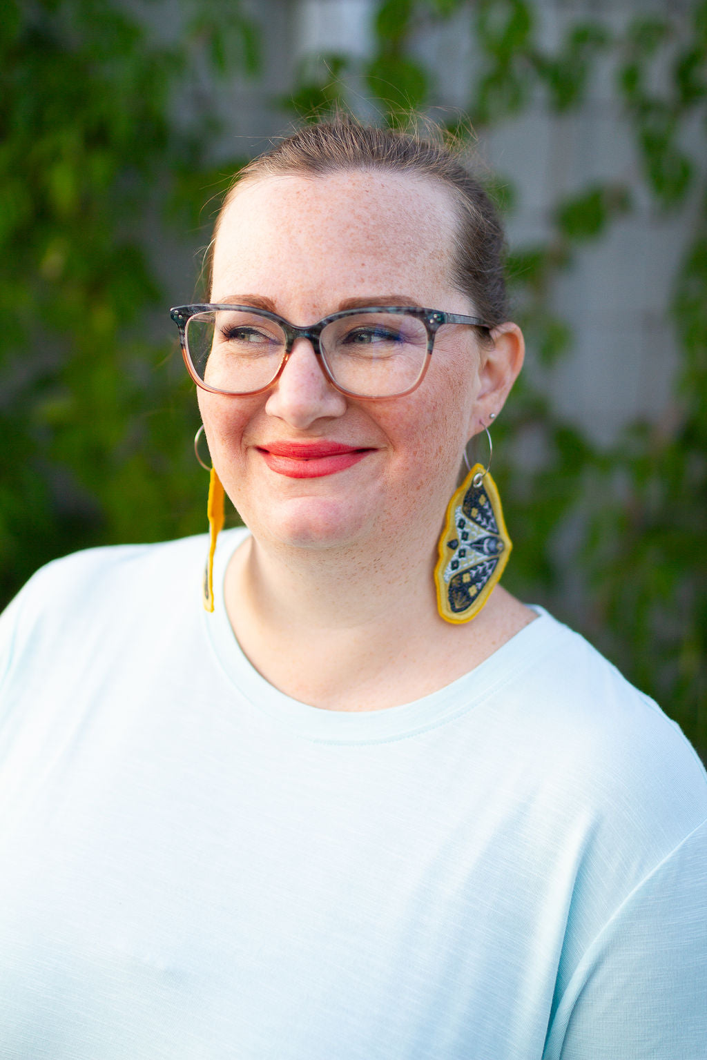 Gold Moth Earrings