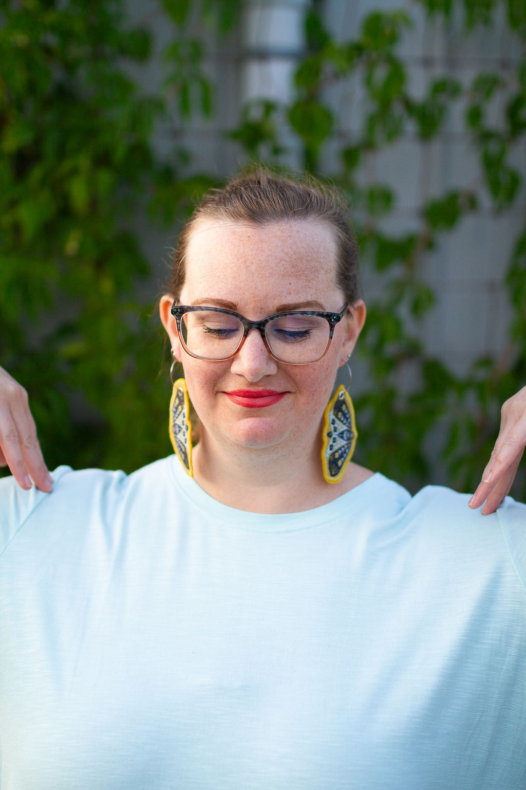 Gold Moth Earrings