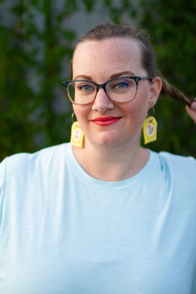 Yellow Flower Earrings