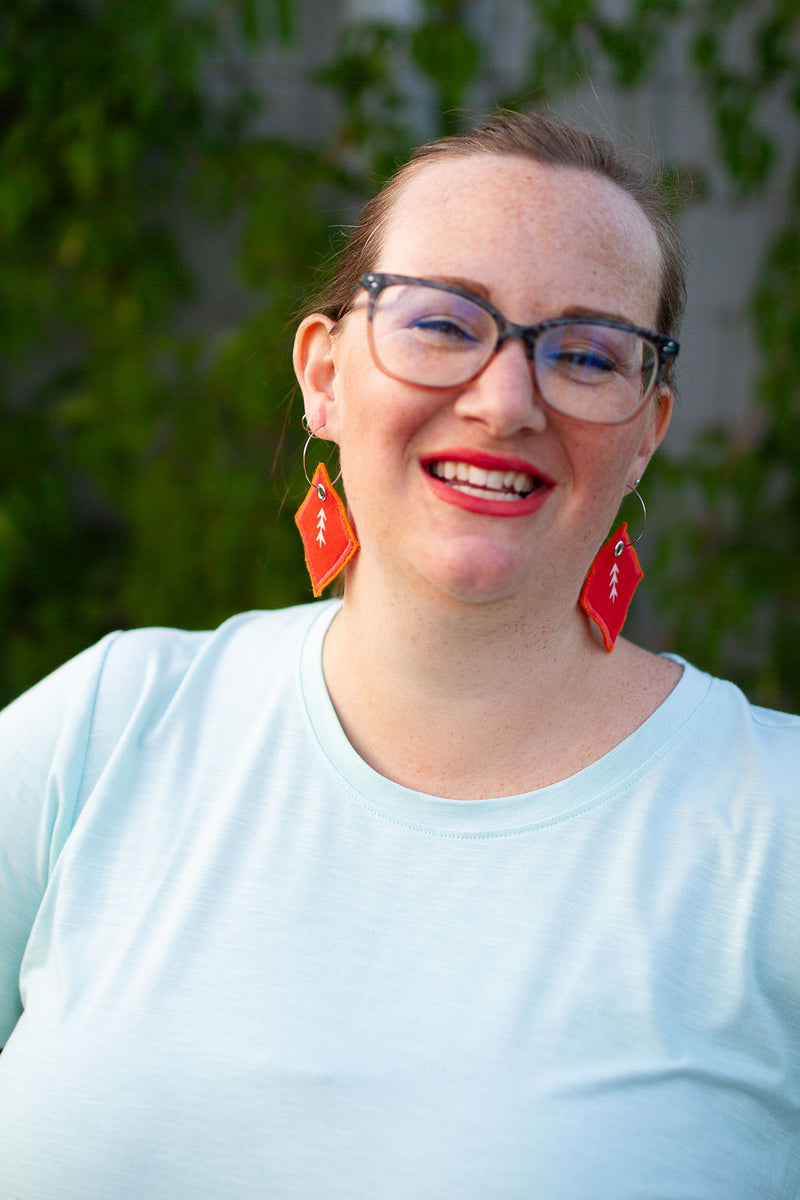 Fall Earrings in Red