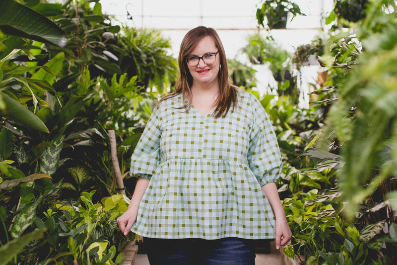 Custom V-Neck 3/4 Sleeve Blouse