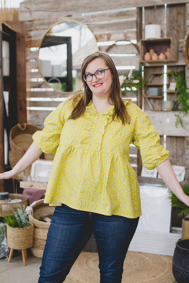 XS - Spring Blouse - Sunny Chartreuse