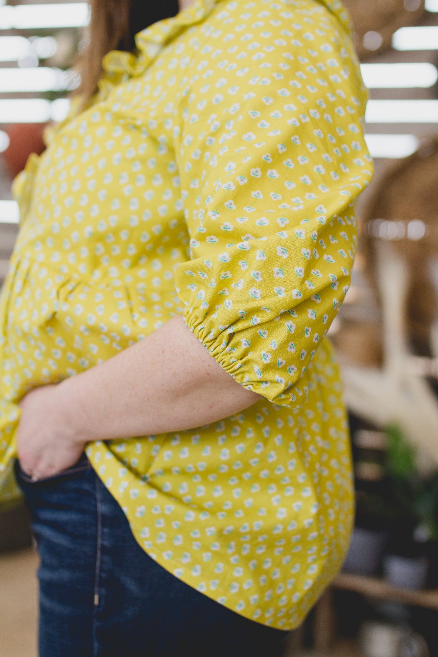 XS - Spring Blouse - Sunny Chartreuse