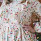 Custom Holiday Ruffle Dress in Confetti