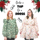 Custom Holiday Ruffle Dress in Festive Plaid