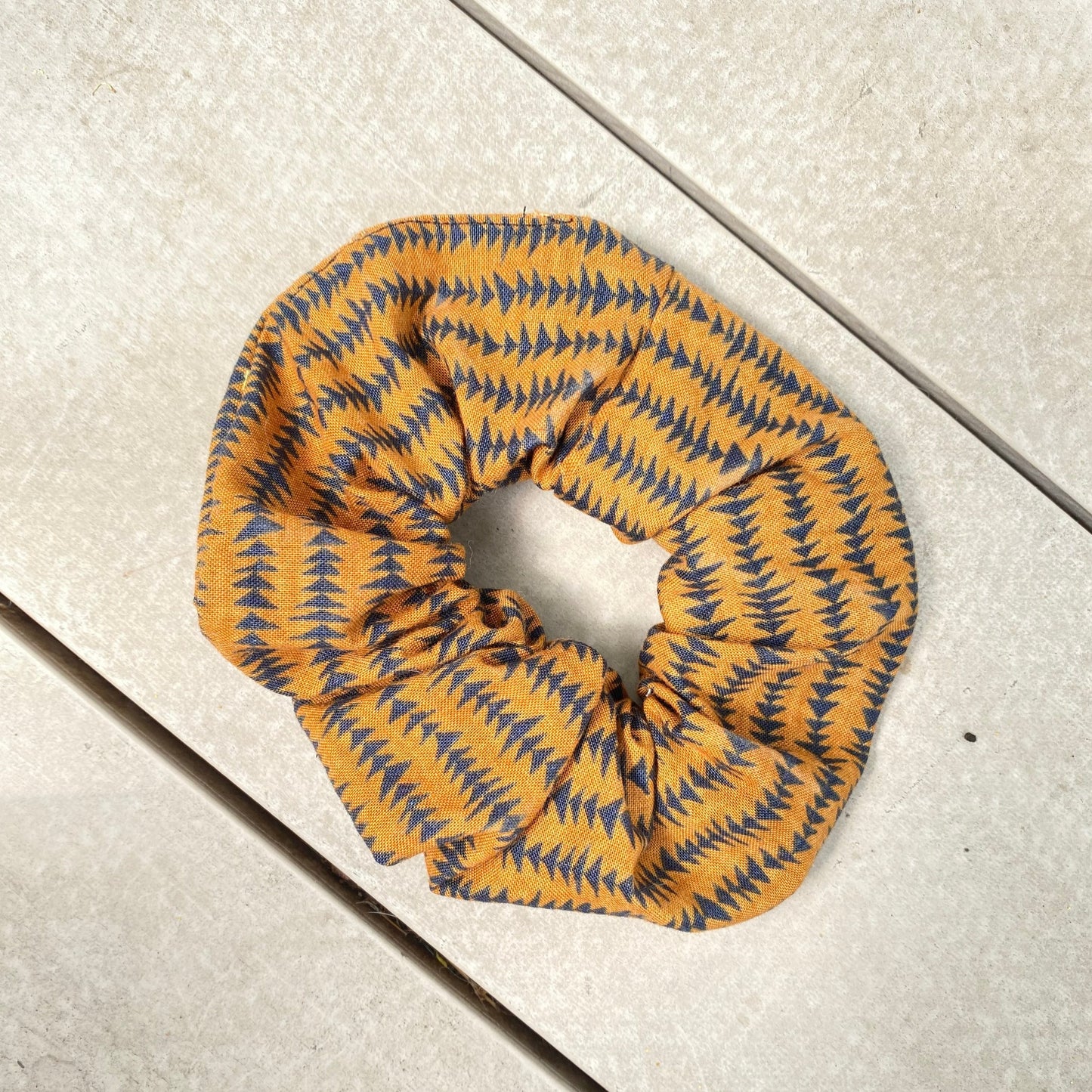 Burnt Gold Graphic Scrunchie