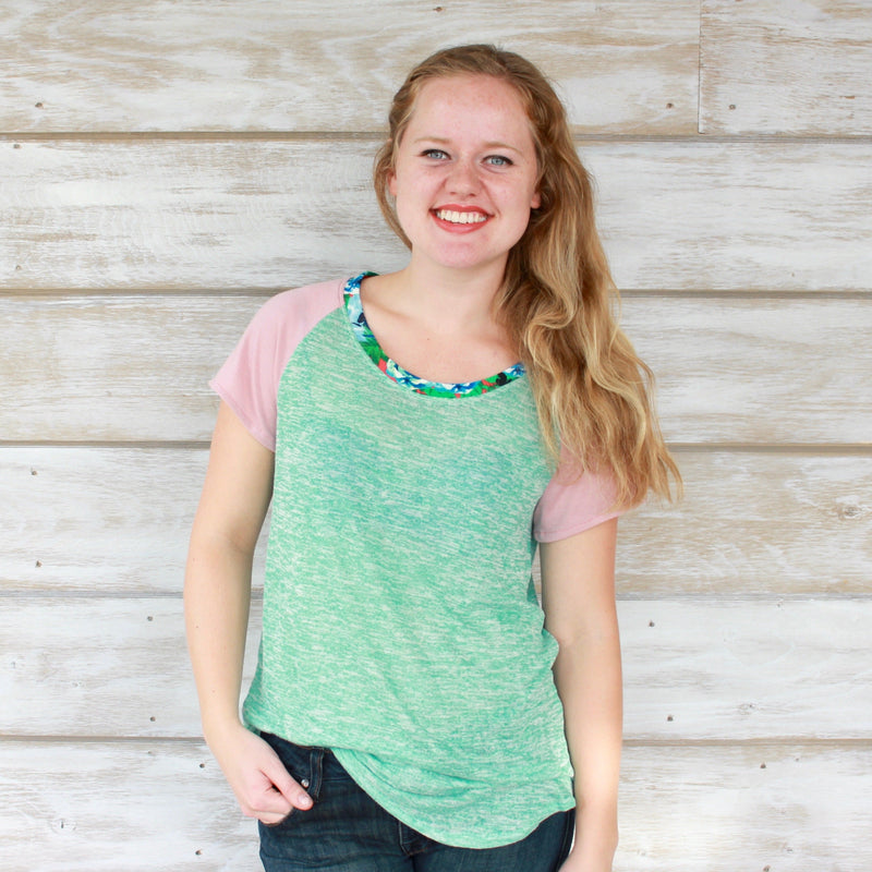 SMALL - Blush Sleeve Tshirt