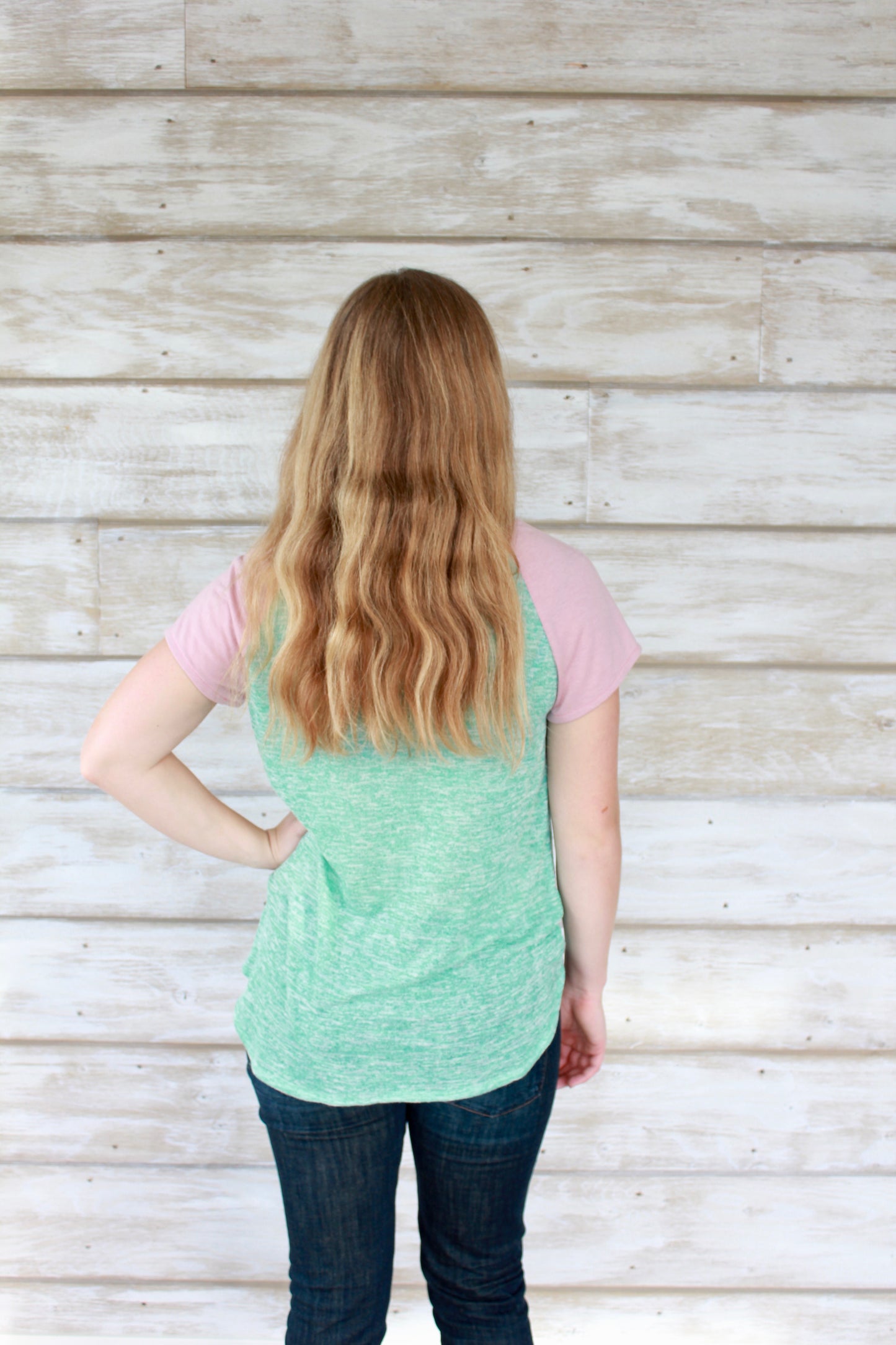 SMALL - Blush Sleeve Tshirt