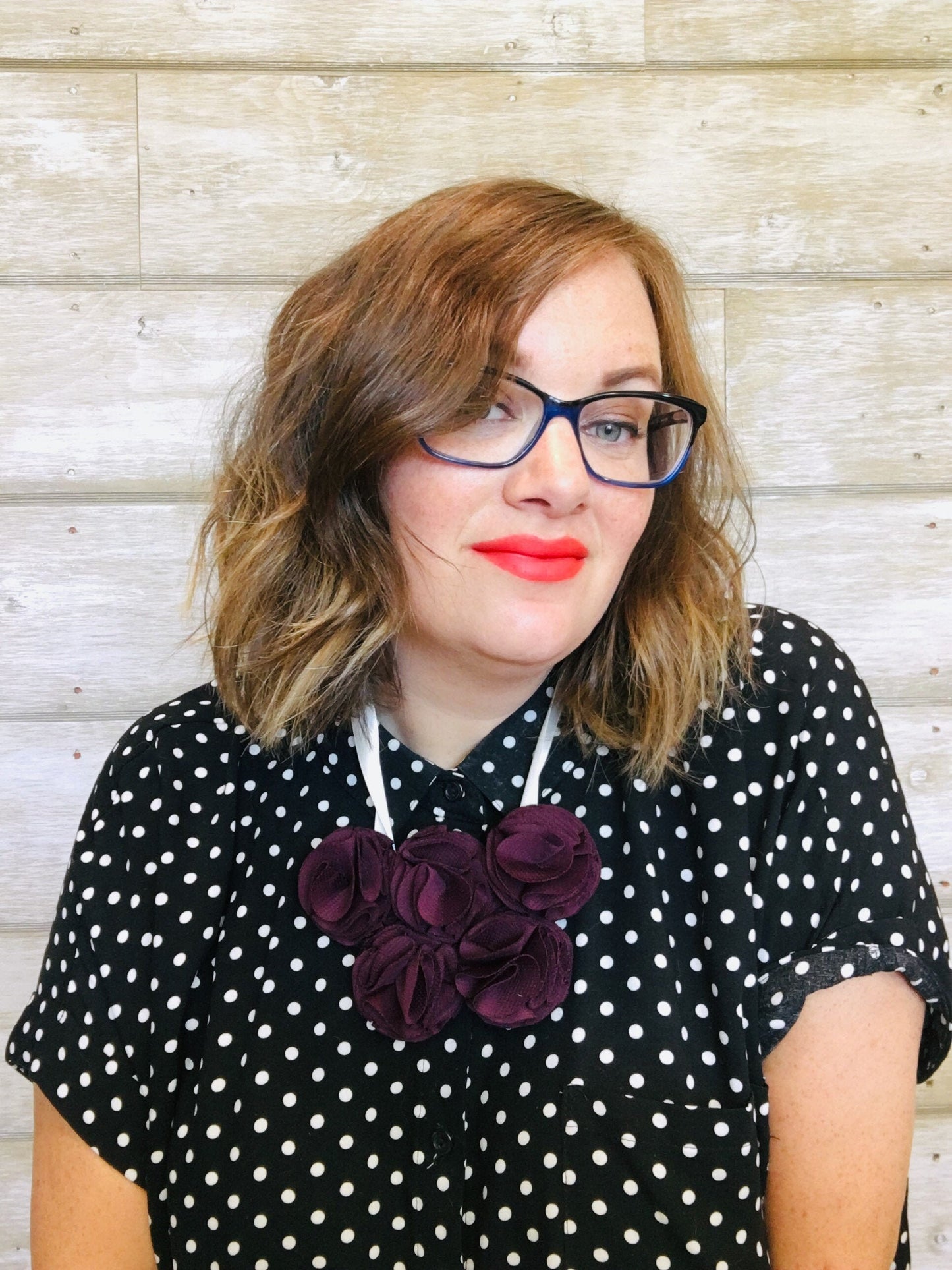 Floral Statement Necklace in Aubergene