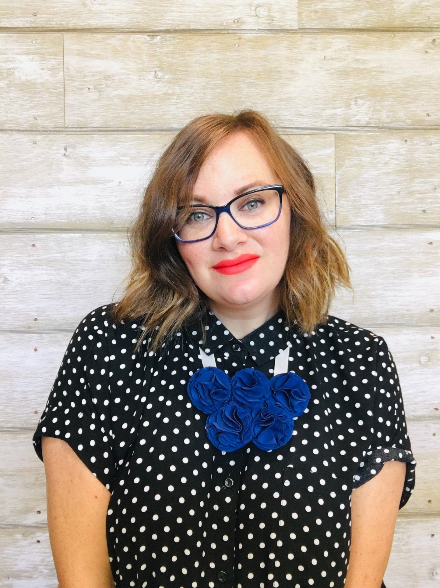 Flower Statement Necklace in Cerulean
