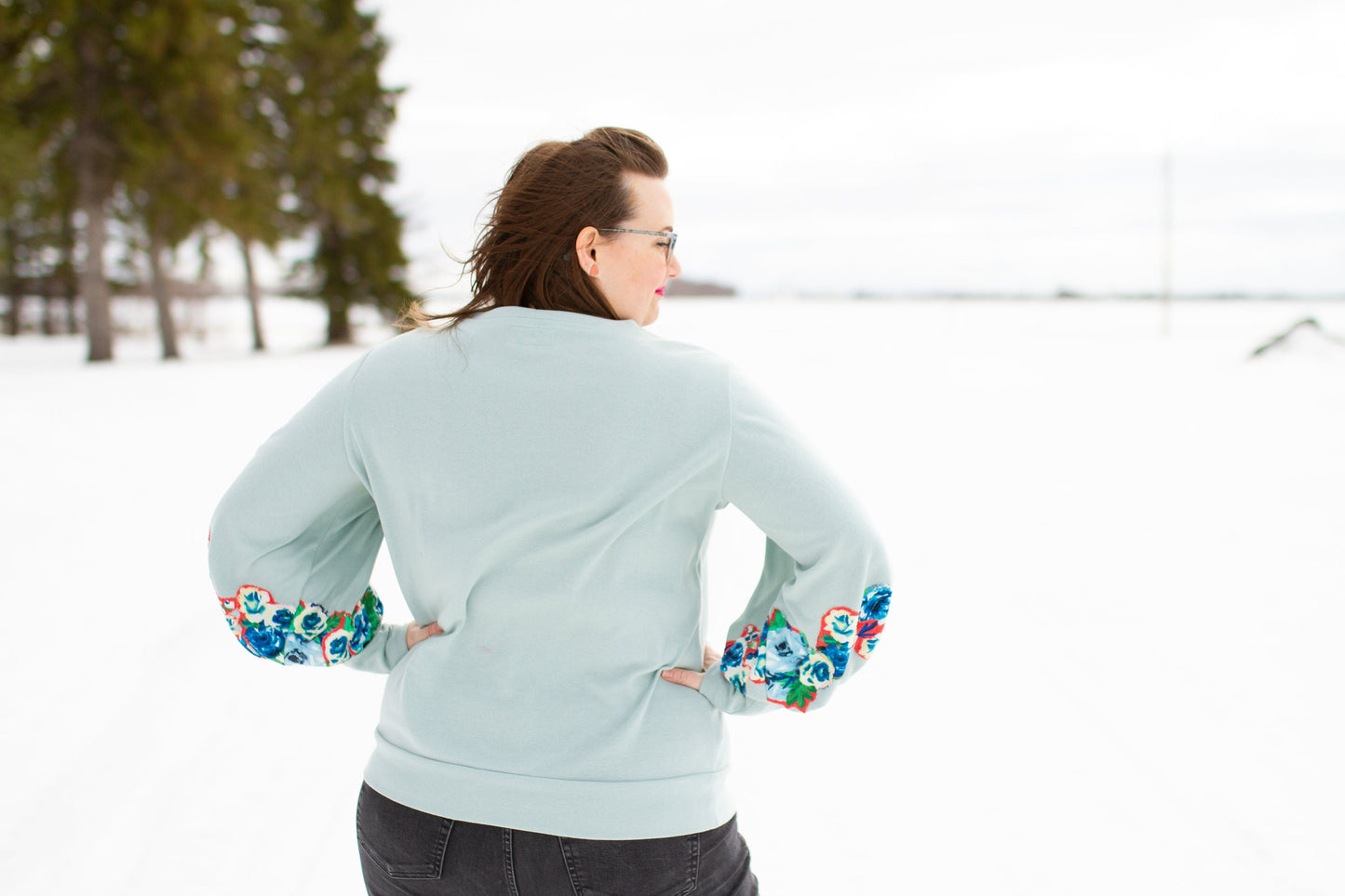 Mint Bubble Sleeve Sweatshirt