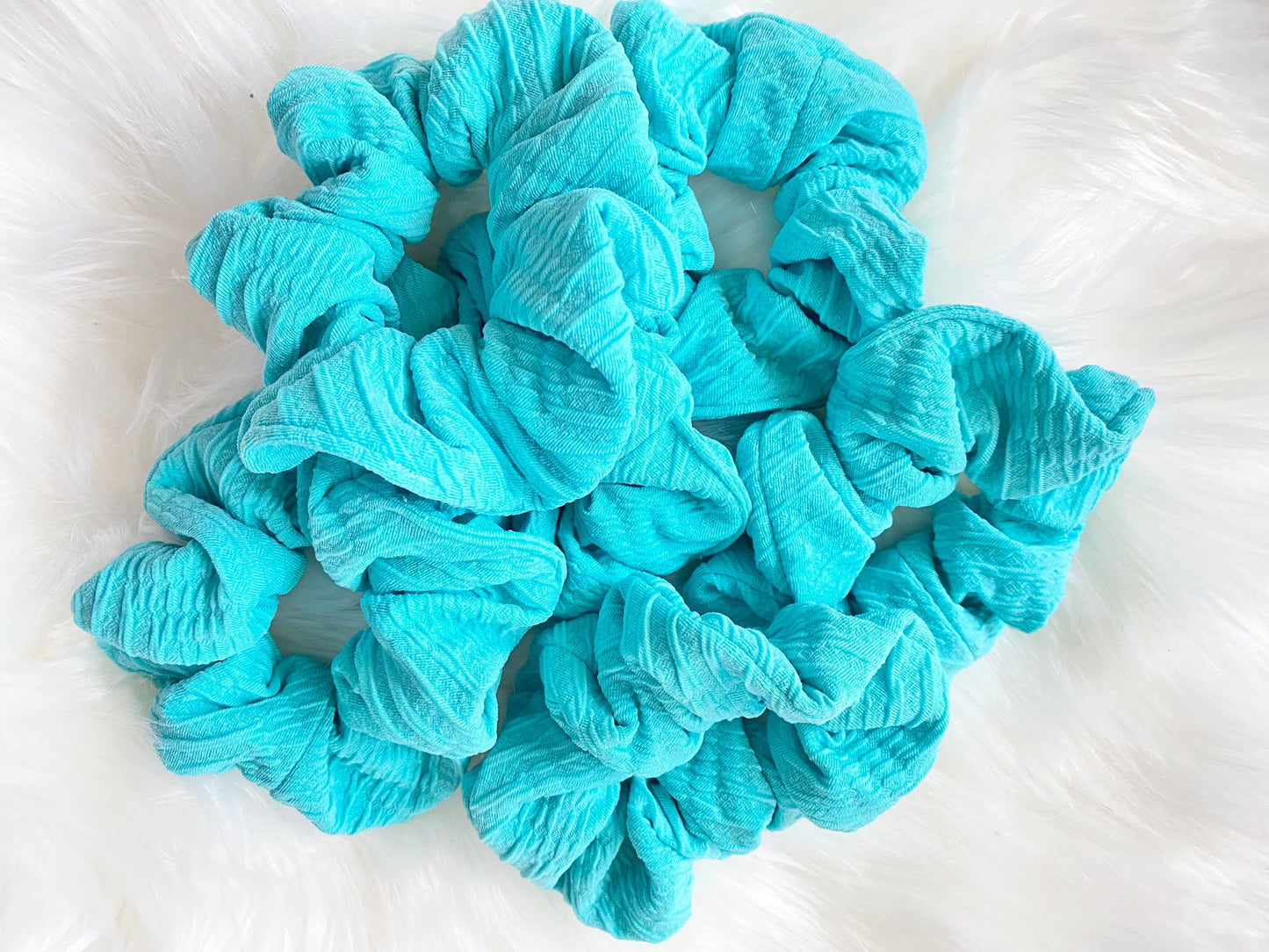Teal Blue Scrunchie
