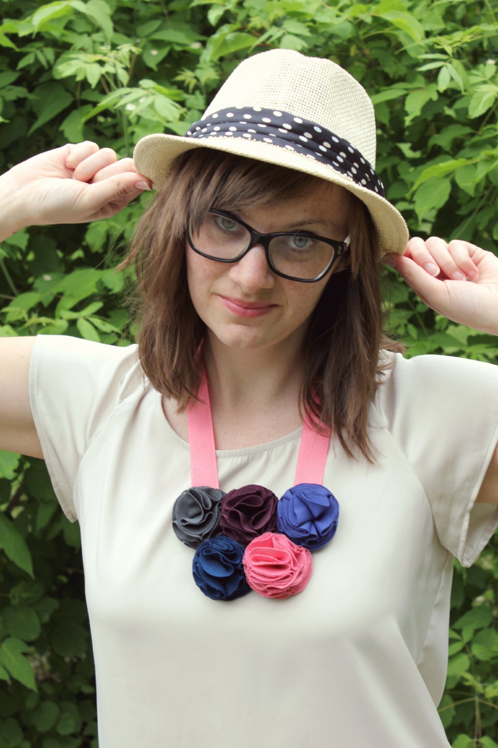 Floral Statement Necklace in Spring Mix