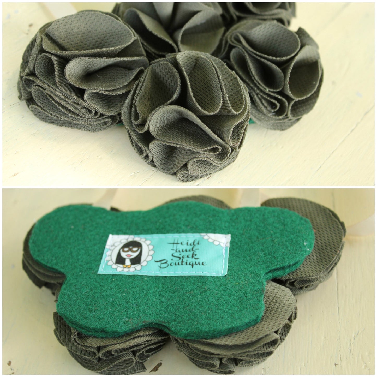 Floral Statement Necklace in Olive