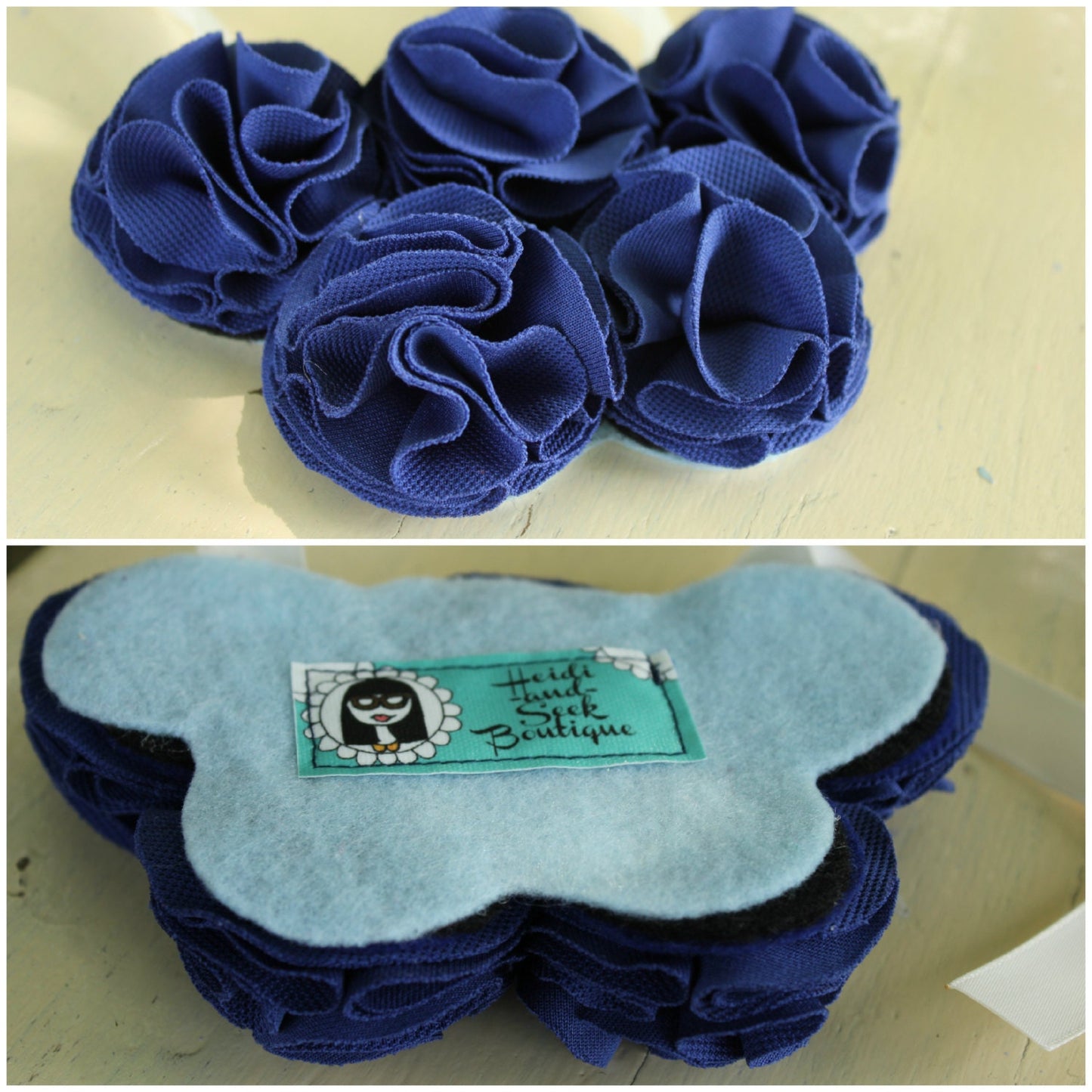 Flower Statement Necklace in Cerulean
