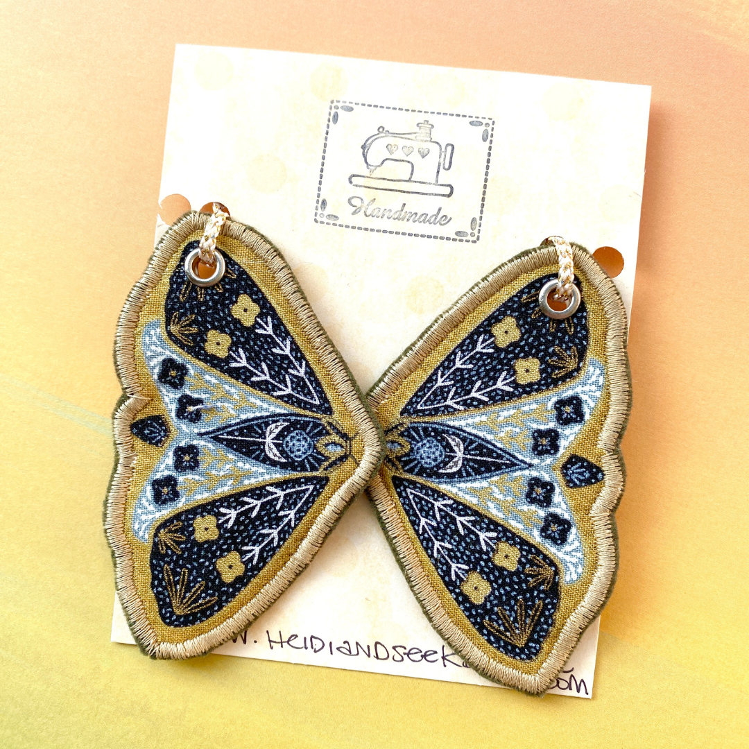 Gold Moth Earrings