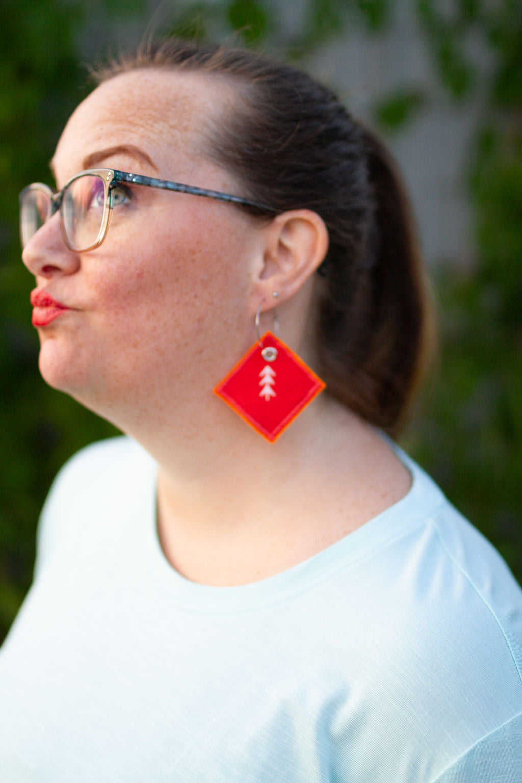 Fall Earrings in Red
