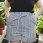 Paper Bag Waist Shorts - Nautical Stripe