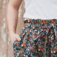 Paper Bag Waist Shorts - Floral Bouquet