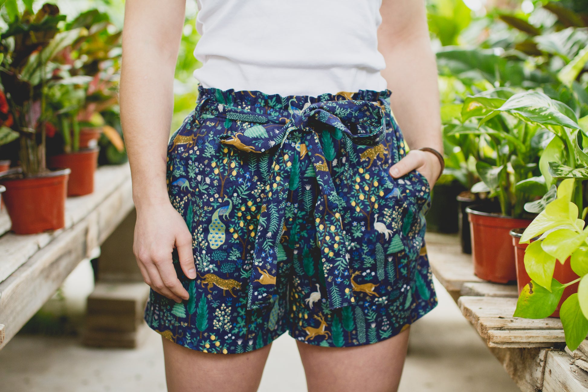 Trendsi Paperbag Waist Shorts with Pockets