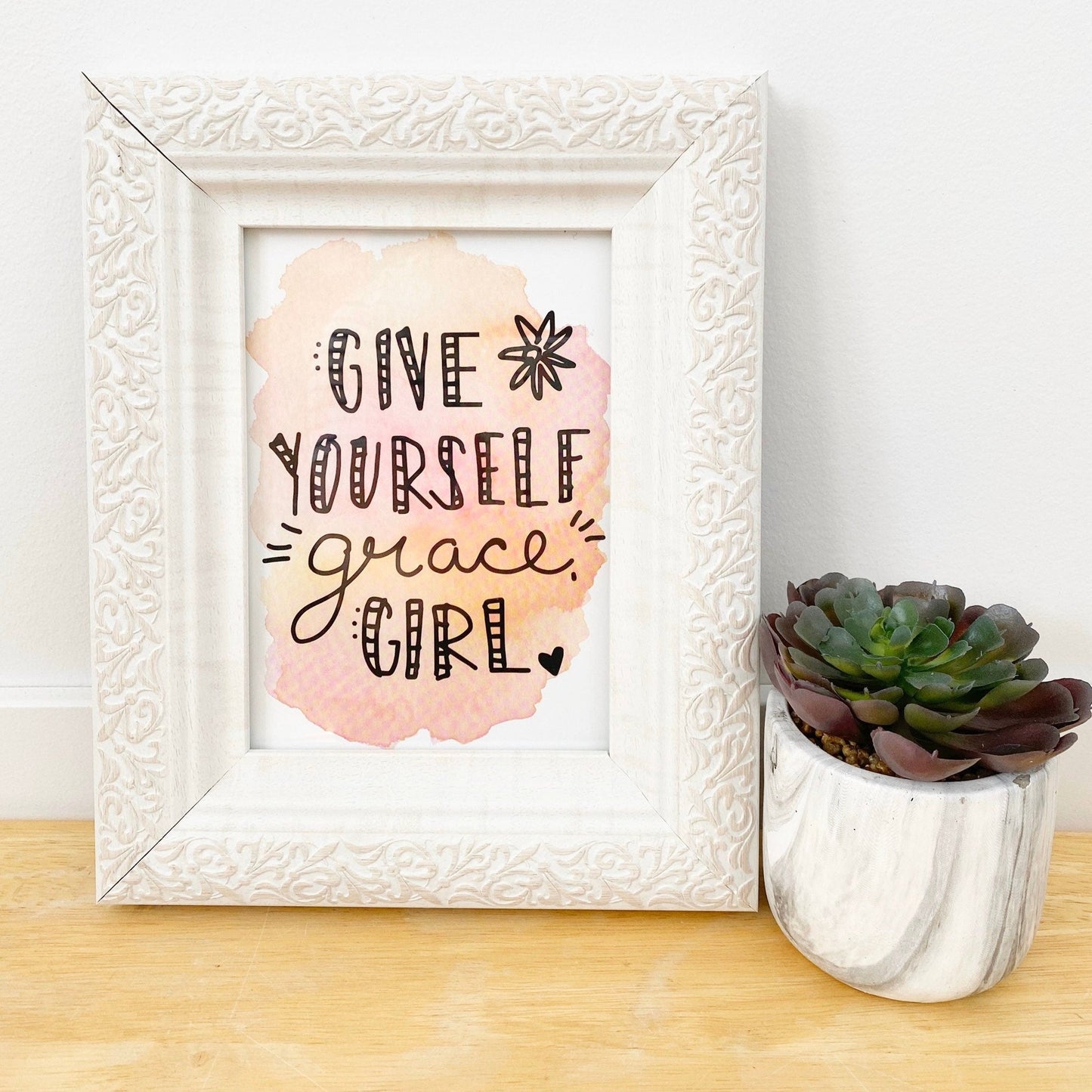 Art Print - Give Yourself Grace Girl!