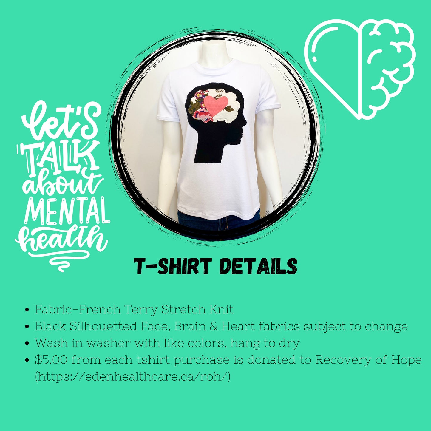 Mental Health Fundraising T-Shirt for Recovery of Hope